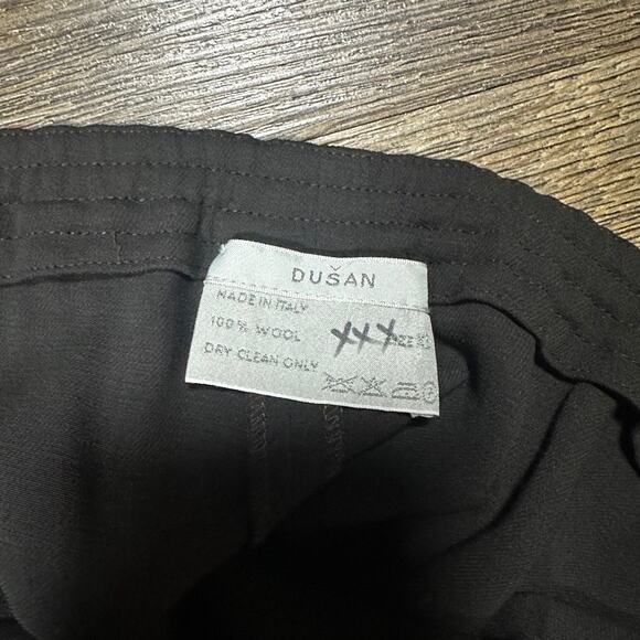 *SOLD*Ladies DUSAN Wool Trousers Pants Pull On Elastic Italy XL Dark - Picture 4 of 10